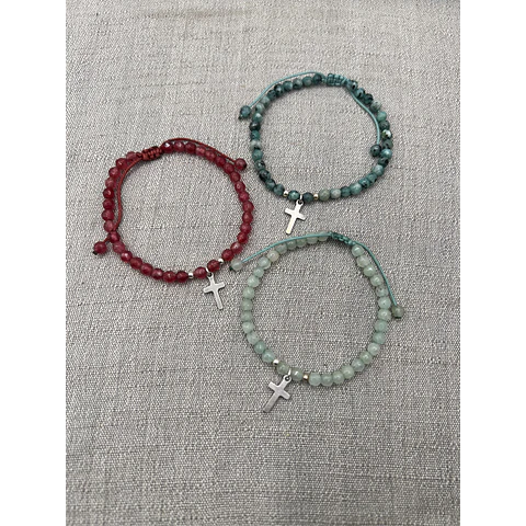 Pulsera Cruz Piedras