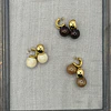 Aros Esfera Resina y Acero Baño Oro