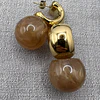 Aros Esfera Resina y Acero Baño Oro