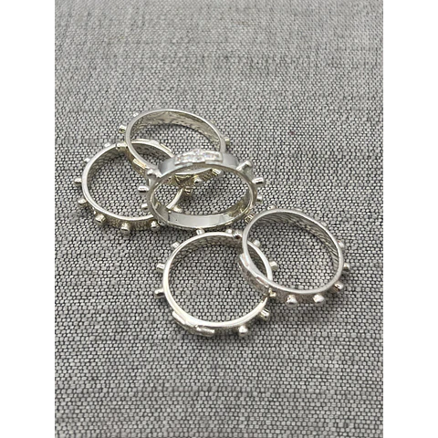 Anillo Denario de Plata Cruz Circones