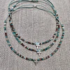 Collar Cristales Cruz de Plata y Circones 