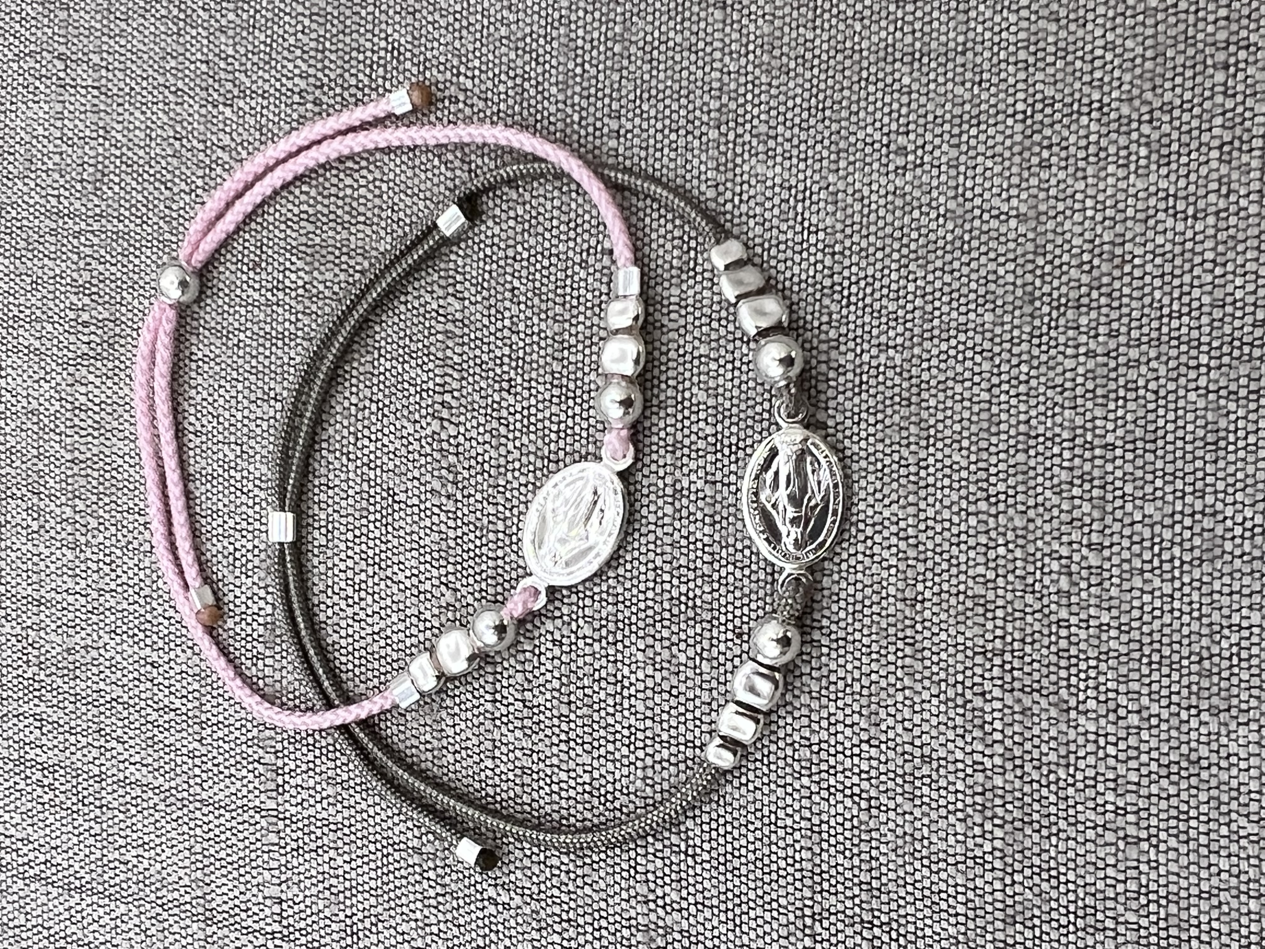 Pulsera Virgen topes plata