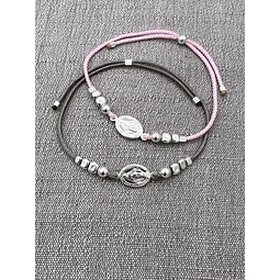 Pulsera Virgen topes plata
