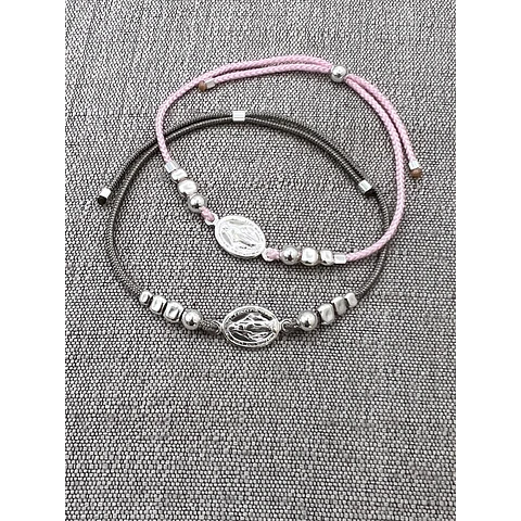 Pulsera Virgen topes plata