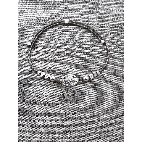 Pulsera Virgen topes plata