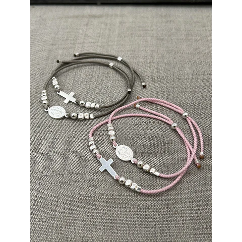 Pulsera Virgen topes plata