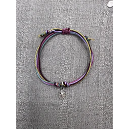 Pulsera Colores Virgen de los Rayos Plata