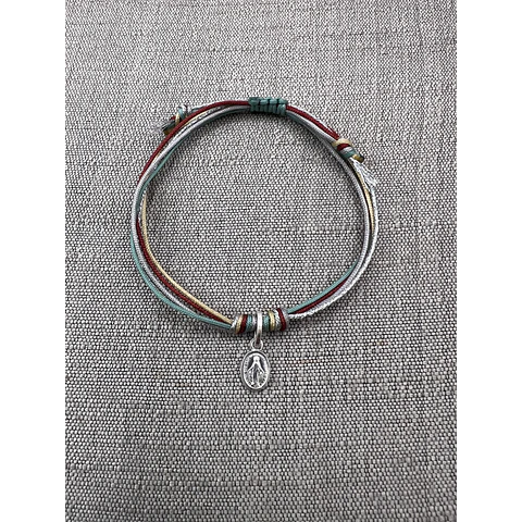 Pulsera Colores Virgen de los Rayos Plata