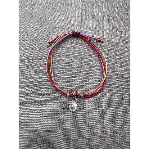 Pulsera Colores Virgen de los Rayos Plata