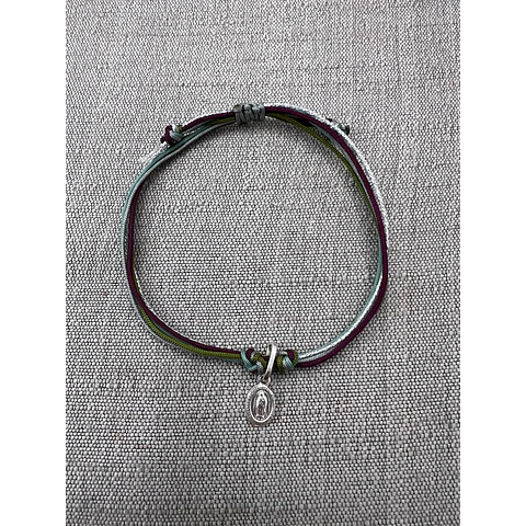 Pulsera Colores Virgen de los Rayos Plata