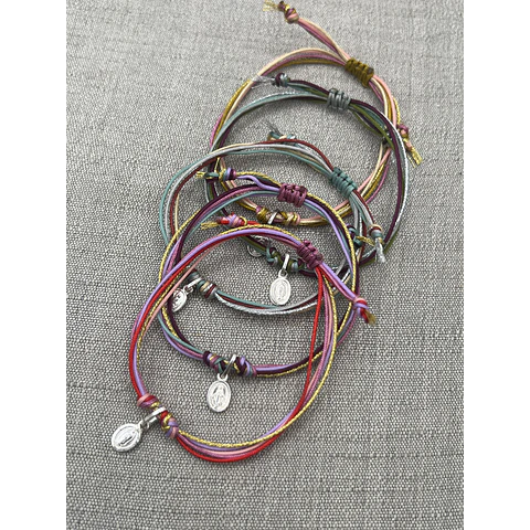 Pulsera Colores Virgen de los Rayos Plata