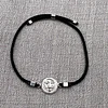 Pulsera Espíritu Santo y topes Plata 