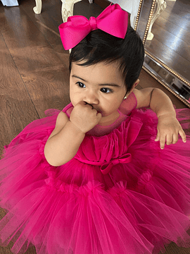 Vestido Fucsia estilo Barbie 