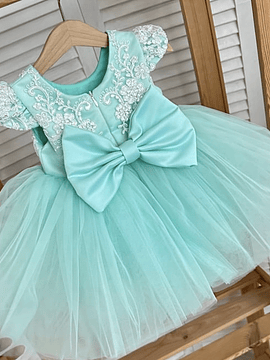 Vestido Encaje color Menta 