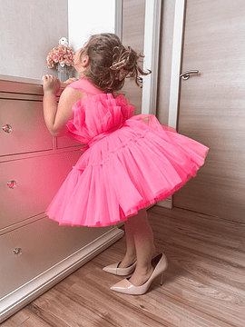 Vestido Fucsia estilo Barbie 2A - 4A - 6A 