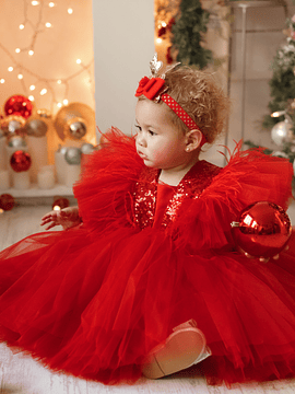 Vestido Libelula Roja Bebe