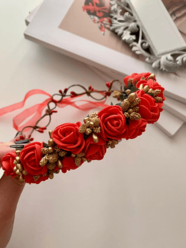 Corona de Flores Roja