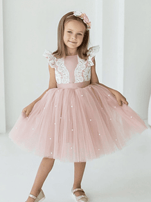 Vestido Lizzy Palo de Rosa Lazo