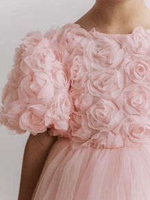 Vestido Flores Rosa 