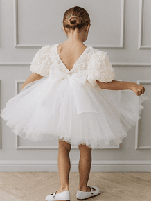 Vestido Flores Ivory