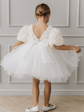 Vestido Flores Ivory