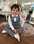 Traje a Cuadros Gris Grafito 