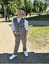 Traje a Cuadros Gris Grafito 