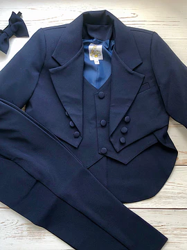 Traje Tipo Smoking Azul Marino