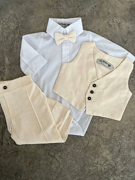 Traje Bautizo Algodo y Lino con Gillette 