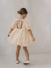 Vestido Flores Mantequilla