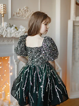 Vestido Sparkling Verde Musgo
