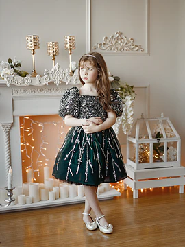 Vestido Sparkling Verde Musgo