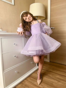 Vestido Lavanda Glitter 