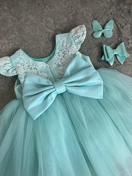 Vestido Encaje color Menta 