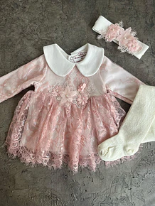 Set Bebe RN Rosa Damasco