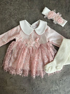 Set Bebe RN Rosa Damasco