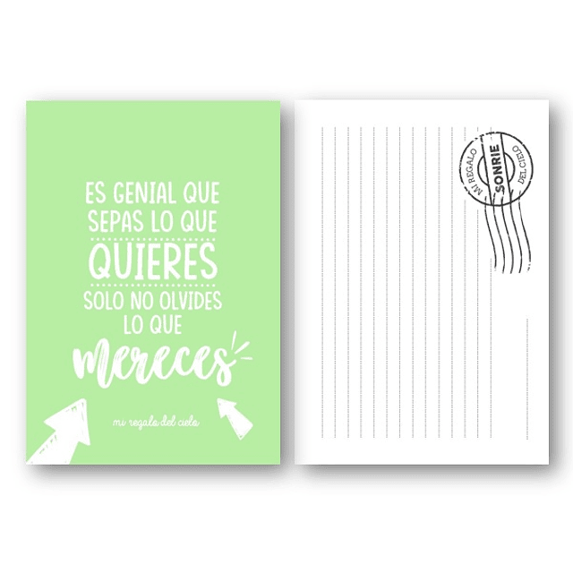 Postal "Quieres"