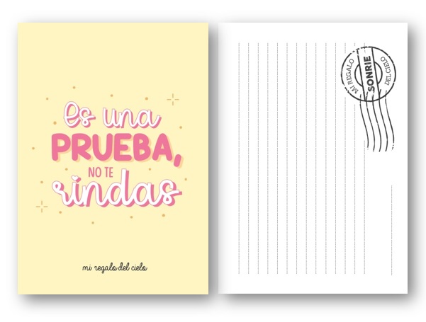 Postal "No te rindas"