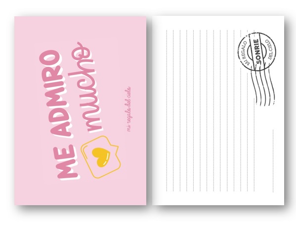 Postal "Me admiro"