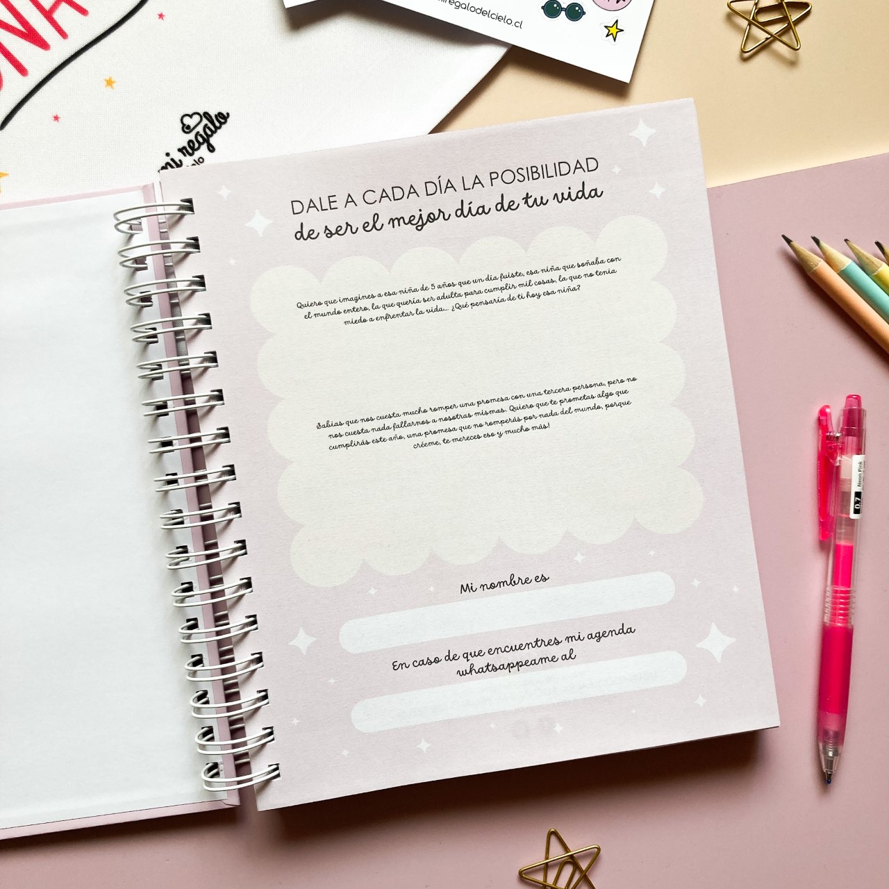 Planner Universitario Tamaño Super / interior Lila / Personalizado