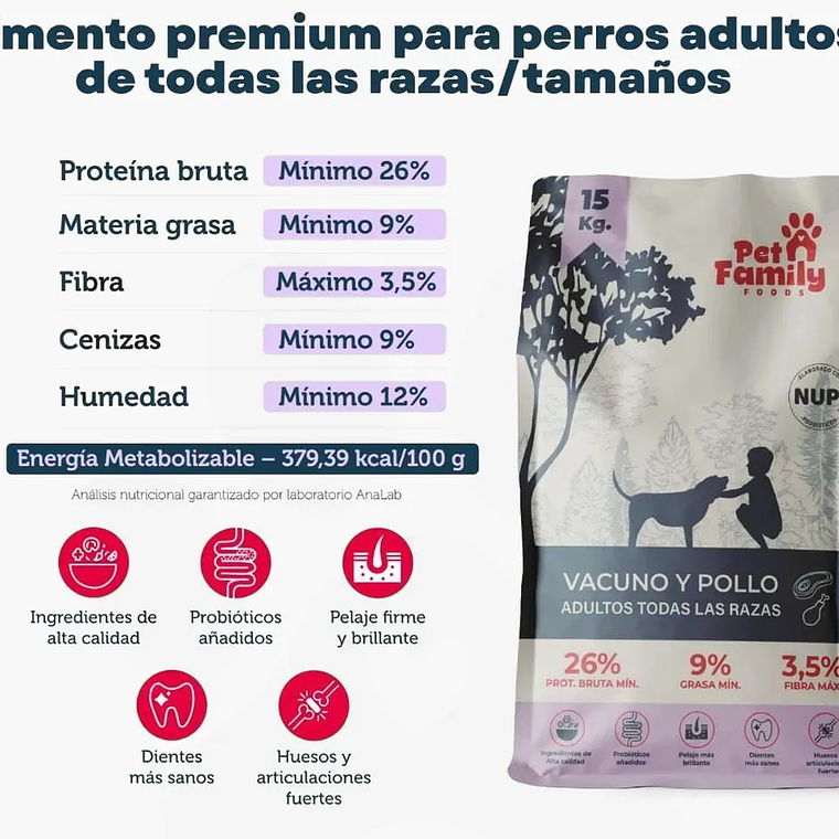 Pet Family Vacuno/pollo adulto todas las razas 3