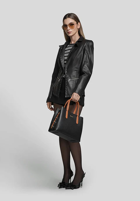 Saco Trenzado Edge en cuero