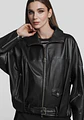 Casaca Mujer Bomber en cuero - Miniatura 1