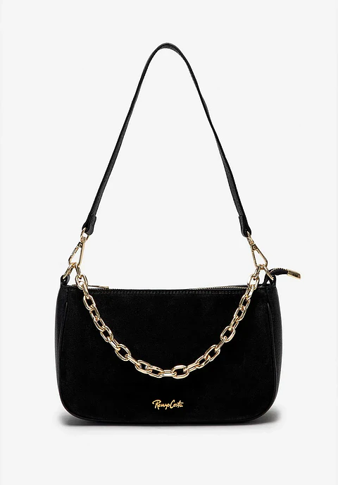 Cartera Kaia en cuero con cadena