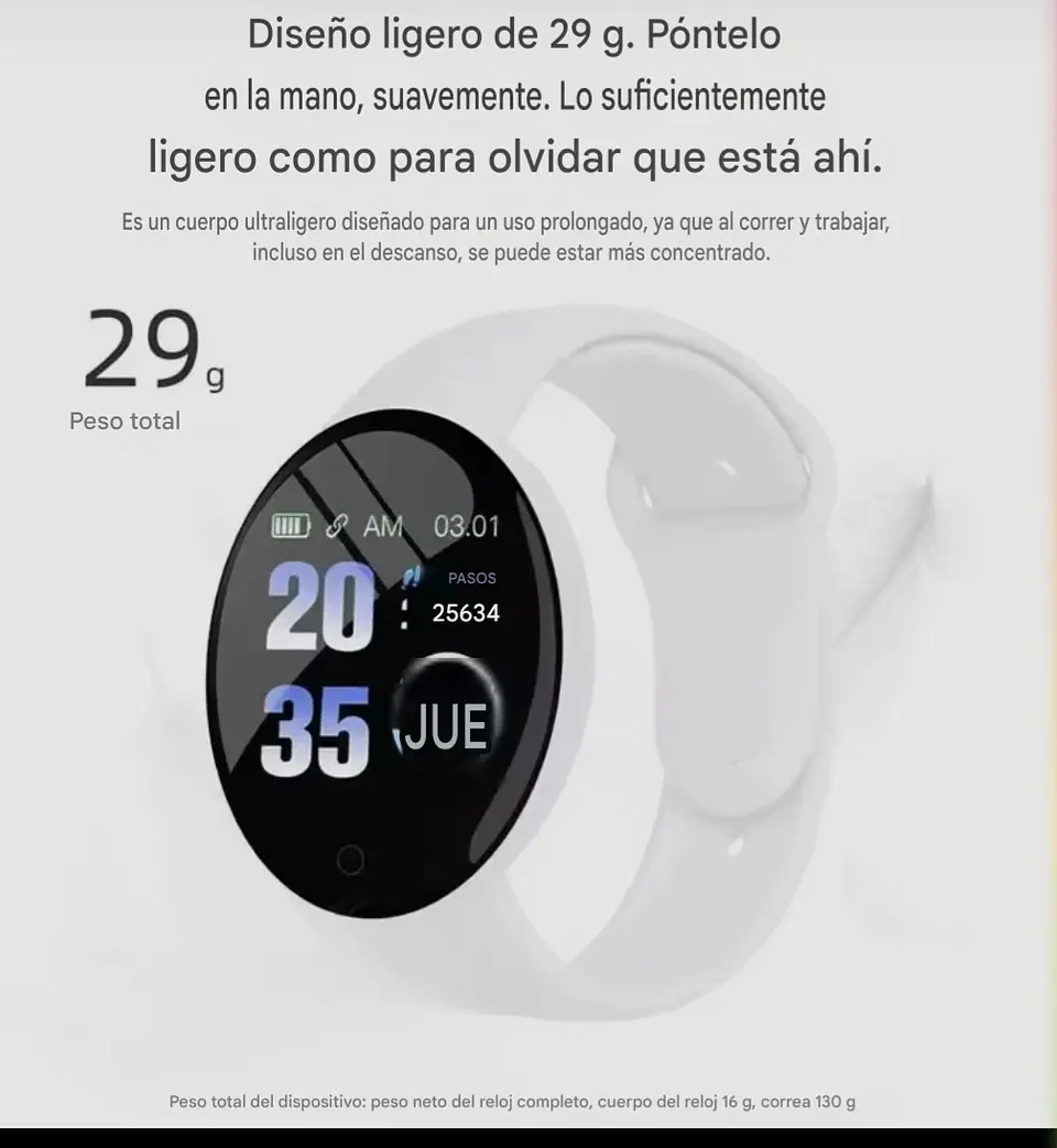 reloj inteligente D18 4