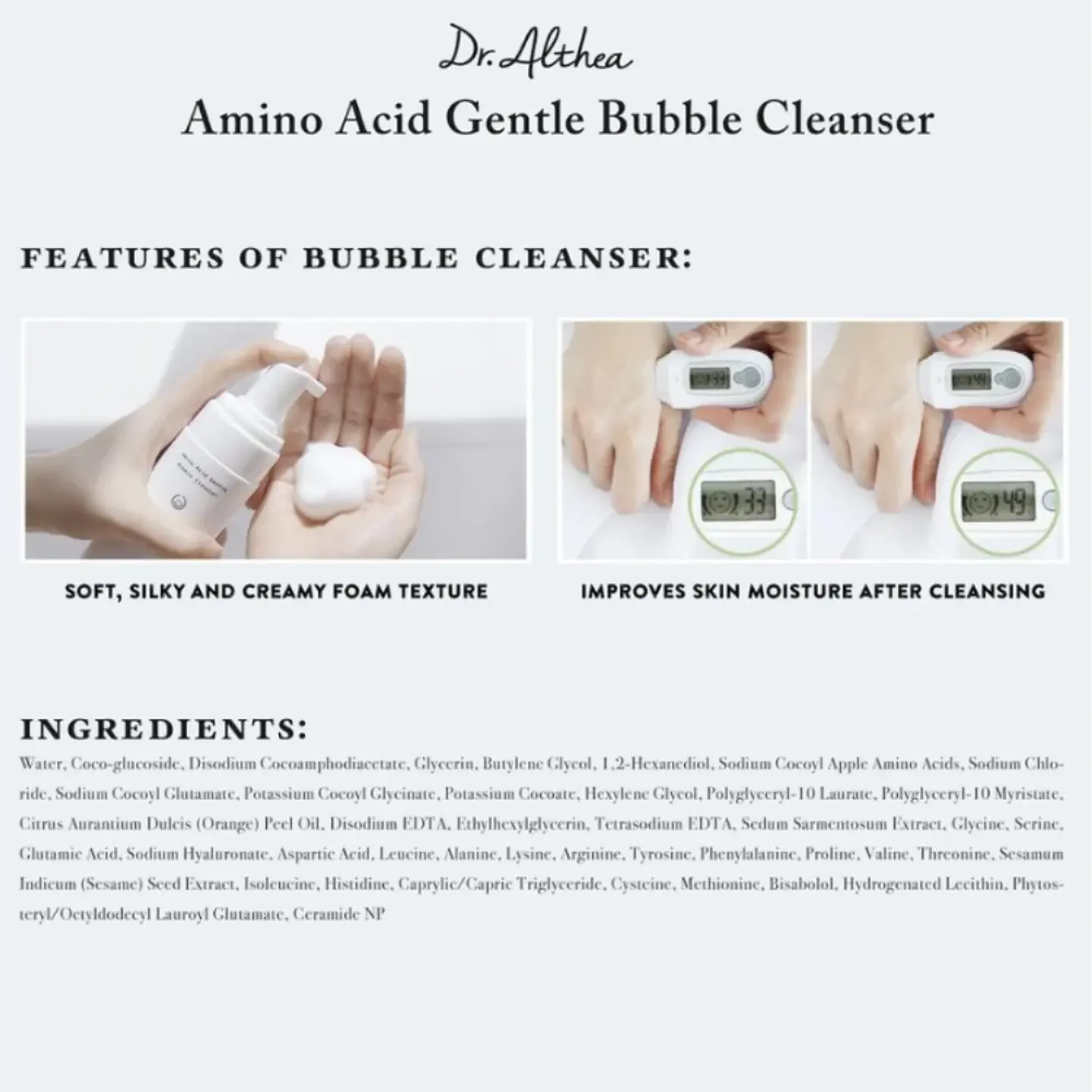 Amino Acid Gentle Bubble Cleanser 140ml 3