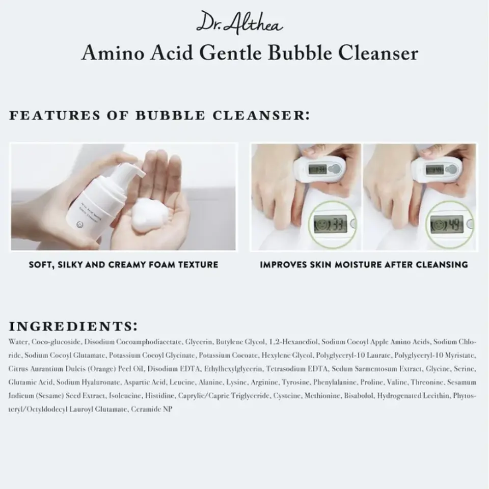 Amino Acid Gentle Bubble Cleanser 140ml 3