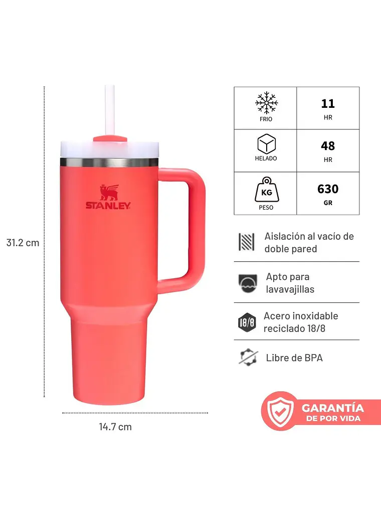 QUENCHER H2.0 ADVENTURE HOT CORAL 1.18 LTS 3