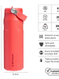 AEROLIGHT FLIP STRAW HOT CORAL 710 ML - Miniatura 4
