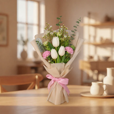 XS · 3 tulipanes